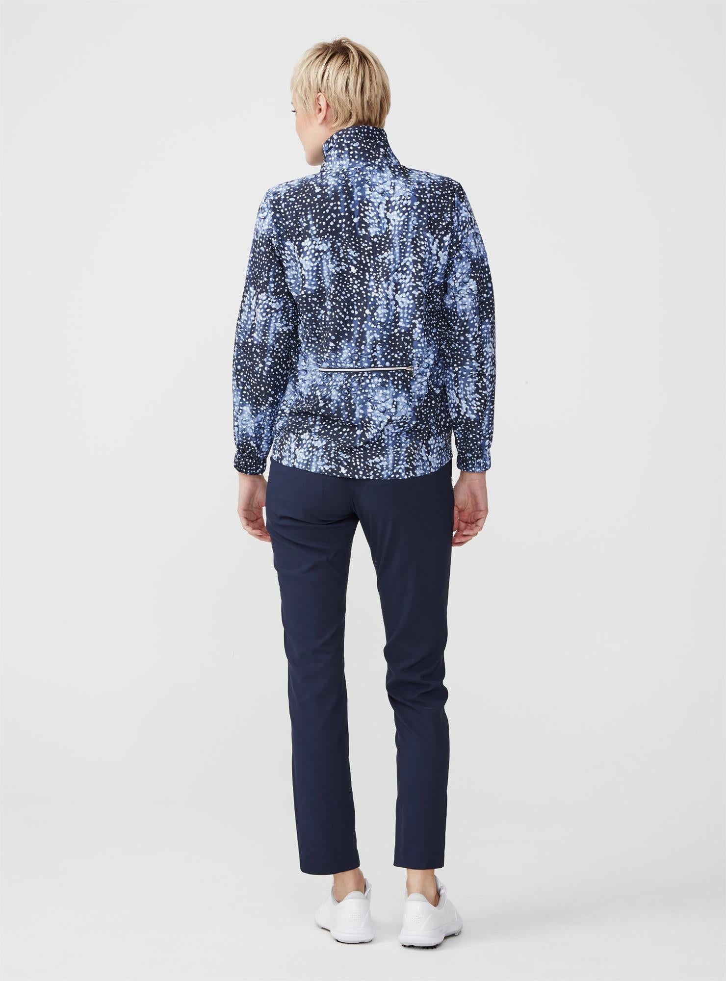 Rohnisch Ladies Pocket Windstopper Jacket Navy Dot